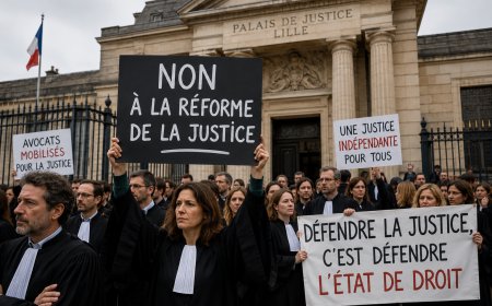 Hauts-de-France: Nearly 150 Lawyers Protest in Lille Against Justice Reform