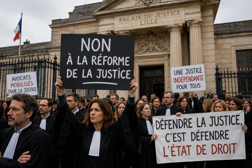 Hauts-de-France: Nearly 150 Lawyers Protest in Lille Against Justice Reform